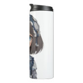 Schattig jong meisje - anime thema thermosbeker (Geroteerd rechts)