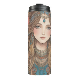 Schattig jong meisje - anime thema thermosbeker