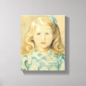 Schattig jong meisje met blond haar canvas afdruk (Voorkant)