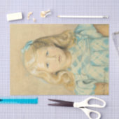 Schattig jong meisje met blond haar tissuepapier (Craft)