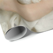 Schattig jong meisje spelen met haar huisdier kat cadeaupapier (Rol Hoek)