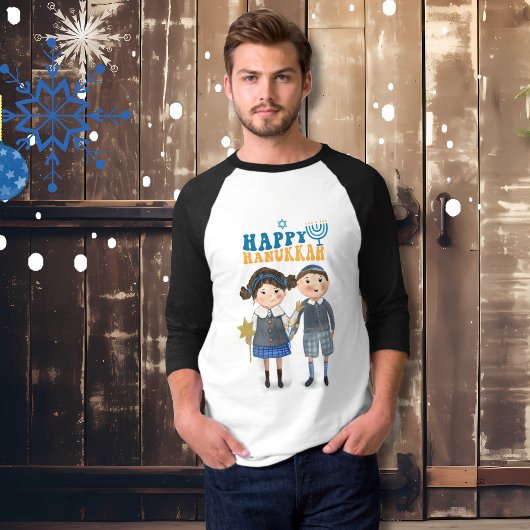 Schattig Joods koppel Chanoeka Vakantie T-shirt