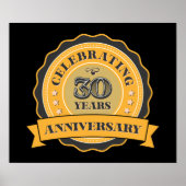 schattig Jubileum van 30e jaar Poster (Voorkant)