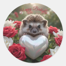 Schattig Juni Egeltje met Parel Hart