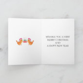 Schattig Kabouter Poes Kerstmis Kaart (Binnen)