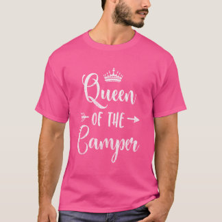 Schattig kampeeraccessoire vrouwen RV koningin van T-shirt