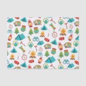 Schattig kampeerfeest patroon tissue tissuepapier (Voorkant)