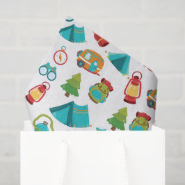 Schattig kampeerfeest patroon tissue tissuepapier