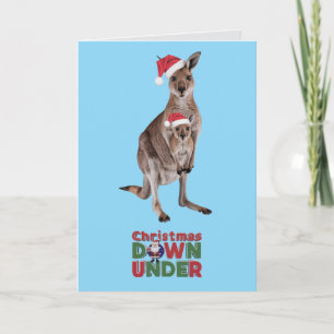 Schattig Kangoeroe Kerst Vakantie Kaart