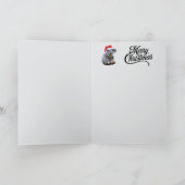 Schattig Kangoeroe Kerst Vakantie Kaart (Binnen)