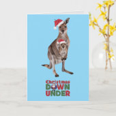 Schattig Kangoeroe Kerst Vakantie Kaart (Gele Bloem)