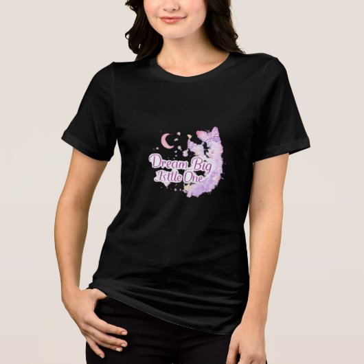 Schattig Karakter Grafisch Ontwerp Tri-Blend Shirt (Voorkant)