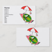 schattig karakter van watermeloenen met sap visitekaartje (Voorkant / Achterkant)