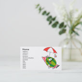 schattig karakter van watermeloenen met sap visitekaartje (Staand voorkant)