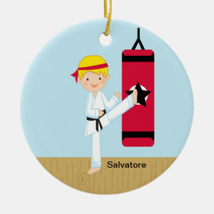 Schattig karate Boy Ornament