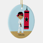 Schattig karate Boy Ornament (Rechts)