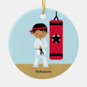 Schattig karate Boy Ornament (Voorkant)
