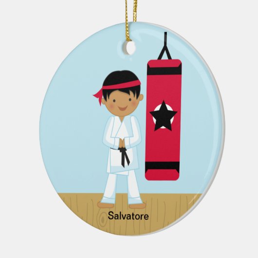 Schattig karate Boy Ornament (Links)