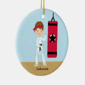 Schattig karate Boy Ornament (Rechts)