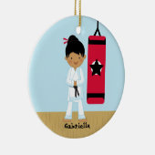 Schattig karate Girl Ornament (Rechts)
