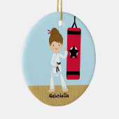 Schattig karate Girl Ornament (Rechts)