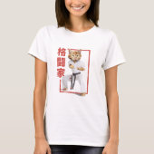 Schattig Karate Kitten T-shirt (Voorkant)