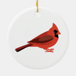 schattig kardinaal keramisch ornament