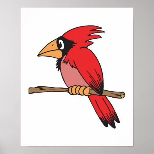 schattig kardinaal poster (Voorkant)