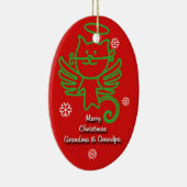 Schattig Kat Angel Grandparent ornament (Rechts)