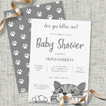 Schattig kat Baby shower Genderneutraal
