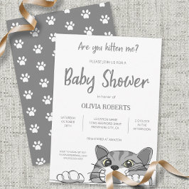 Schattig kat Baby shower Genderneutraal Kaart
