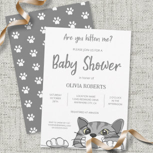 Schattig kat Baby shower Genderneutraal Kaart