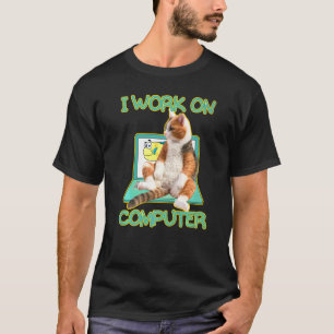 Schattig Kat en informatica kitten huisdier T-shirt