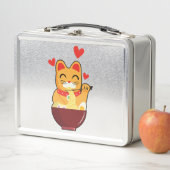 schattig kat eten Ramen noedels, kat liefhebbers c (In situ)