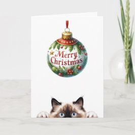 Schattig Kat Funny Cat Christmas Kaart