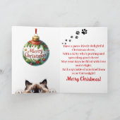 Schattig Kat Funny Cat Christmas Kaart (Binnen)