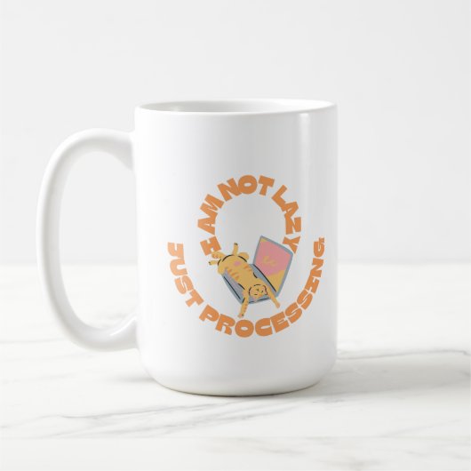 Schattig Kat Humor Ontwerp Koffiemok (Links)