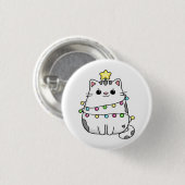 Schattig kat Kerst ontwerp Ronde Button 3,2 Cm (Voorkant /achterkant)