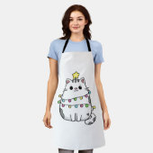 Schattig kat kerst ontwerp schort (Gedragen)