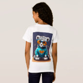 schattig kat kinder T, shart T-shirt (Achterkant volledig)