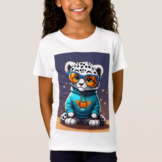 schattig kat kinder T, shart T-shirt (Voorkant)