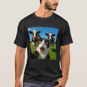 Schattig Kat Koe Selfie Cadeau Idee T-shirt (Voorkant)