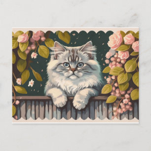 schattig kat kunst kitten grappig dier katten feestdagenkaart