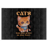 schattig kat liefde snijplank (Voorkant)