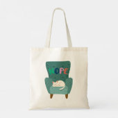Schattig Kat Lome Stemming Design Tote Bag (Achterkant)
