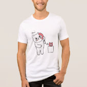 schattig kat miauw Tri-Blend shirt (Voorkant)