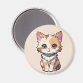 Schattig Kat Ontwerp Magneet (Voorkant / Achterkant)
