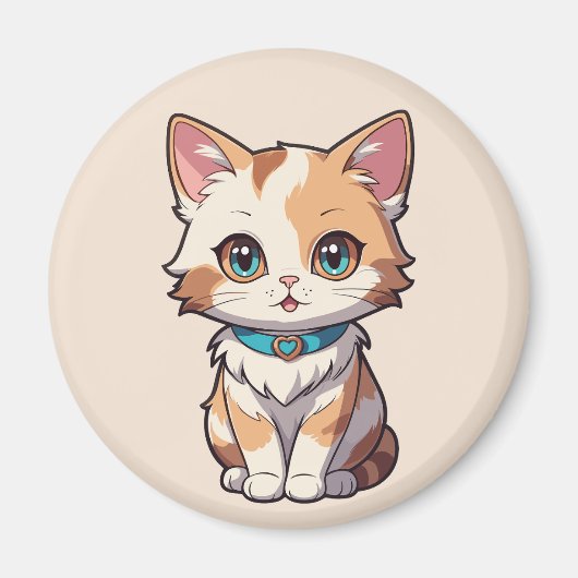 Schattig Kat Ontwerp Magneet (Voorkant)
