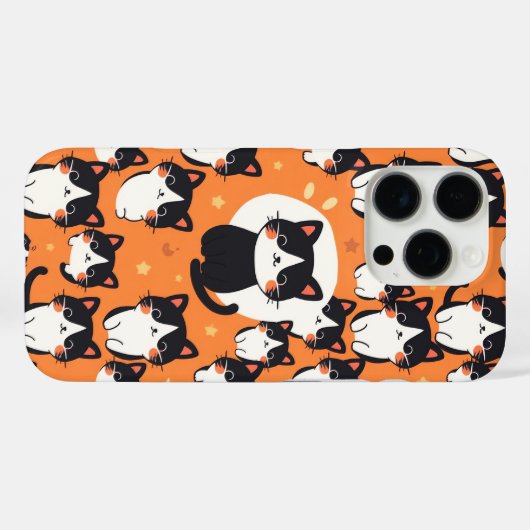 Schattig Kat Patroon Case-Mate iPhone Case (Achterkant (horizontaal))