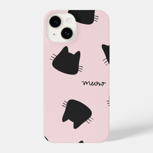 schattig kat patroon iPhone hoesje (Achterkant)
